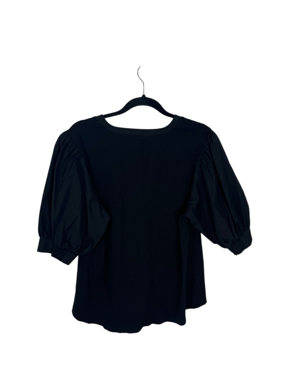 Chicos black v neck puff sleeve short sleeve top size 3 - Picture 3 of 9